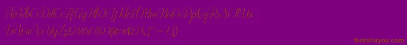 fuente Bestilla Script DEMO – Fuentes Marrones Sobre Fondo Morado