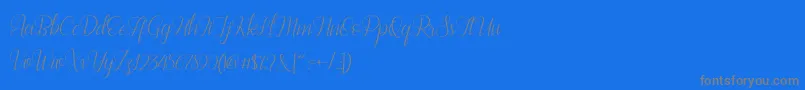 Bestilla Script DEMO-Schriftart – Graue Schriften auf blauem Hintergrund