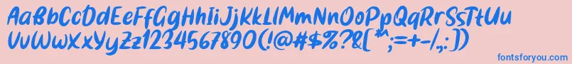 Bestina Font by 7NTypes Font – Blue Fonts on Pink Background