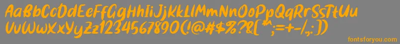 Bestina Font by 7NTypes Font – Orange Fonts on Gray Background