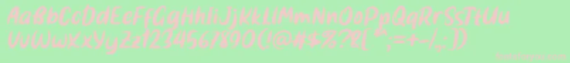 Bestina Font by 7NTypes Font – Pink Fonts on Green Background