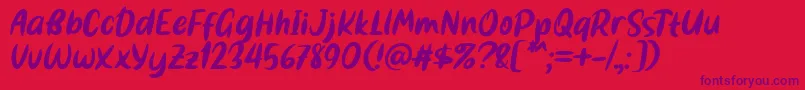 Bestina Font by 7NTypes Font – Purple Fonts on Red Background