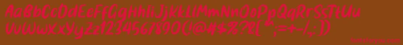 Bestina Font by 7NTypes Font – Red Fonts on Brown Background