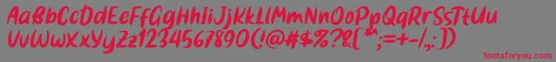 Bestina Font by 7NTypes Font – Red Fonts on Gray Background