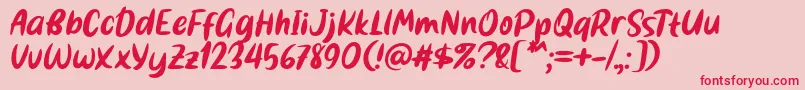 Bestina Font by 7NTypes Font – Red Fonts on Pink Background