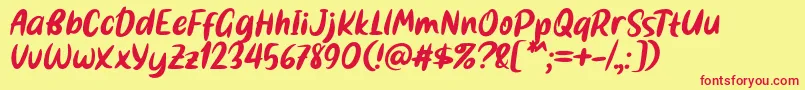 fuente Bestina Font by 7NTypes – Fuentes Rojas Sobre Fondo Amarillo