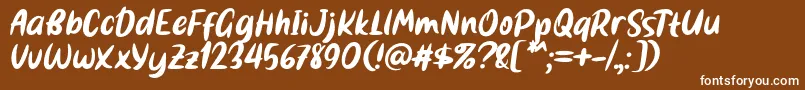 Bestina Font by 7NTypes Font – White Fonts on Brown Background