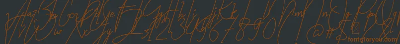 Fonte Bestlife – fontes marrons em um fundo preto