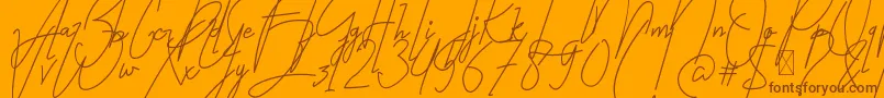 Шрифт Bestlife – коричневые шрифты на оранжевом фоне