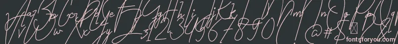 Bestlife Font – Pink Fonts on Black Background