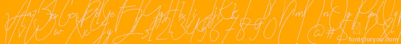 Weitere Informationen zur Bestlife-Schriftart Bestlife-Schriftart – Rosa Schriften auf orangefarbenem Hintergrund