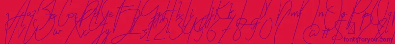 Bestlife Font – Purple Fonts on Red Background