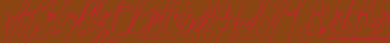 Bestlife Font – Red Fonts on Brown Background