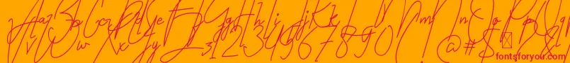 Bestlife Font – Red Fonts on Orange Background