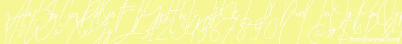 Bestlife Font – White Fonts on Yellow Background