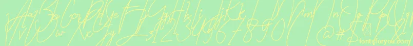 Bestlife Font – Yellow Fonts on Green Background