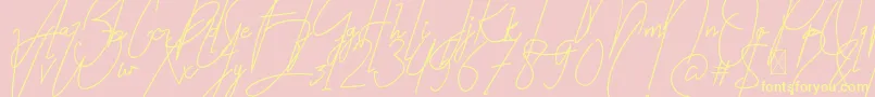 Bestlife-Schriftart – Gelbe Schriften auf rosa Hintergrund