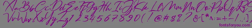 Bestowens Font – Purple Fonts on Gray Background