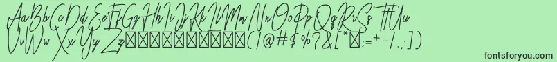 Besttones BOLD DEMO Font – Black Fonts on Green Background