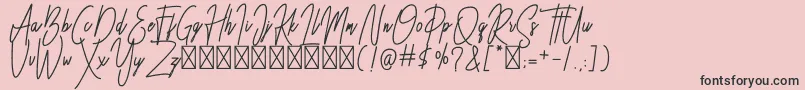 Besttones BOLD DEMO Font – Black Fonts on Pink Background