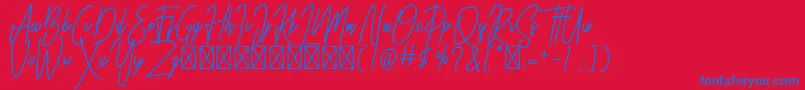 Besttones BOLD DEMO Font – Blue Fonts on Red Background
