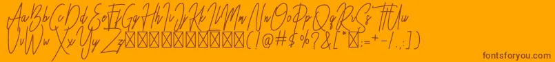 Besttones BOLD DEMO Font – Brown Fonts on Orange Background