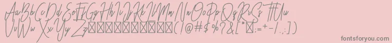 フォントBesttones BOLD DEMO – ピンクの背景に灰色の文字