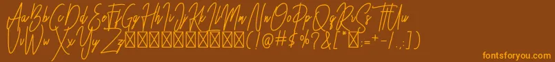 Шрифт Besttones BOLD DEMO – оранжевые шрифты на коричневом фоне
