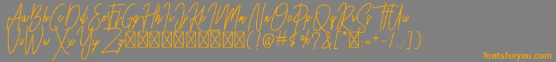 Besttones BOLD DEMO Font – Orange Fonts on Gray Background