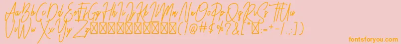 Besttones BOLD DEMO Font – Orange Fonts on Pink Background