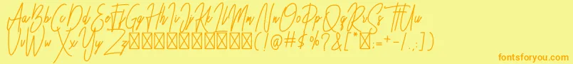 Besttones BOLD DEMO Font – Orange Fonts on Yellow Background