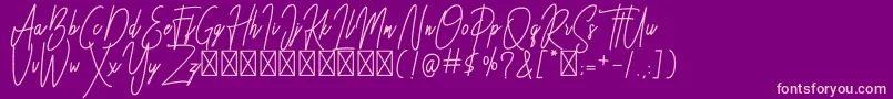 Шрифт Besttones BOLD DEMO – розовые шрифты на фиолетовом фоне