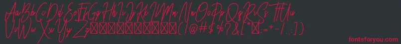 Besttones BOLD DEMO Font – Red Fonts on Black Background