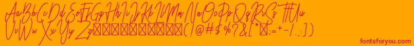 Besttones BOLD DEMO Font – Red Fonts on Orange Background