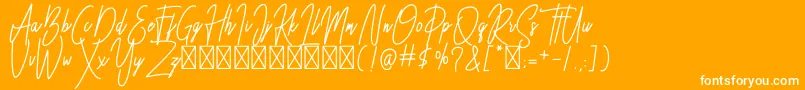 Шрифт Besttones BOLD DEMO – белые шрифты на оранжевом фоне