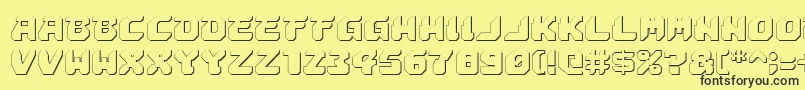 Astropolis ffy Font – Black Fonts on Yellow Background