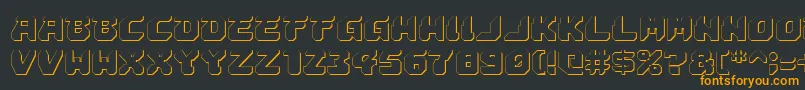 Шрифт Astropolis ffy – оранжевые шрифты на чёрном фоне