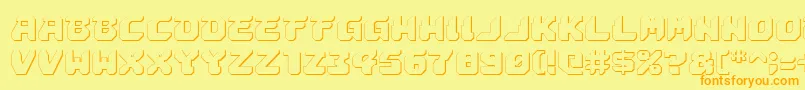 Astropolis ffy Font – Orange Fonts on Yellow Background