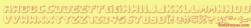 Astropolis ffy Font – Red Fonts on Yellow Background