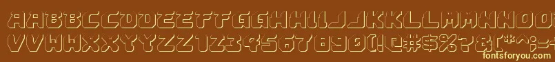 Astropolis ffy Font – Yellow Fonts on Brown Background