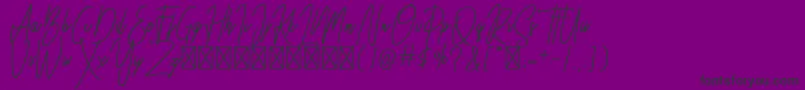 フォントBesttones BOLD DEMO – 紫の背景に黒い文字
