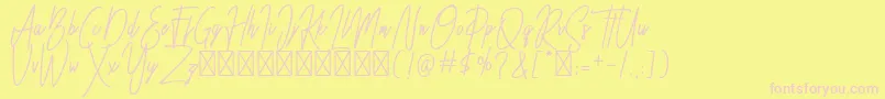 Шрифт Besttones BOLD DEMO – розовые шрифты на жёлтом фоне