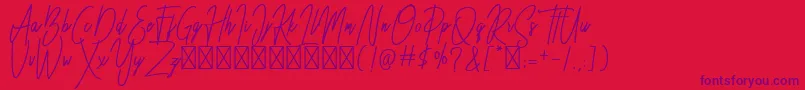Besttones BOLD DEMO Font – Purple Fonts on Red Background