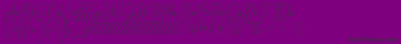 Besttones Regular DEMO Font – Black Fonts on Purple Background