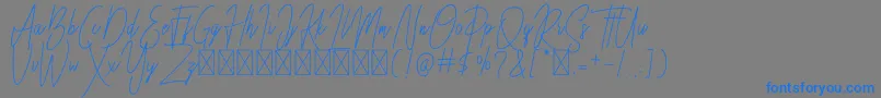 Besttones Regular DEMO Font – Blue Fonts on Gray Background
