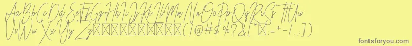 Besttones Regular DEMO Font – Gray Fonts on Yellow Background