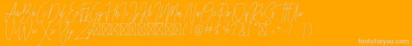Besttones Regular DEMO Font – Pink Fonts on Orange Background