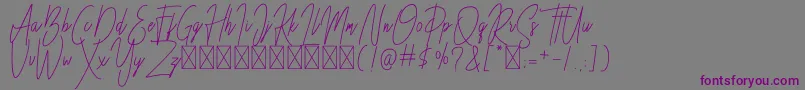 Besttones Regular DEMO Font – Purple Fonts on Gray Background