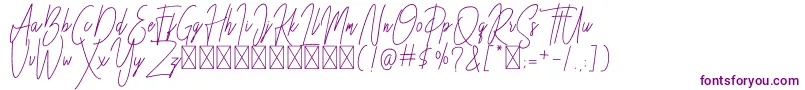 Besttones Regular DEMO Font – Purple Fonts on White Background