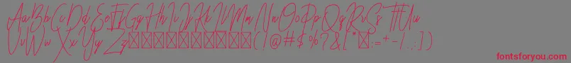 Besttones Regular DEMO Font – Red Fonts on Gray Background